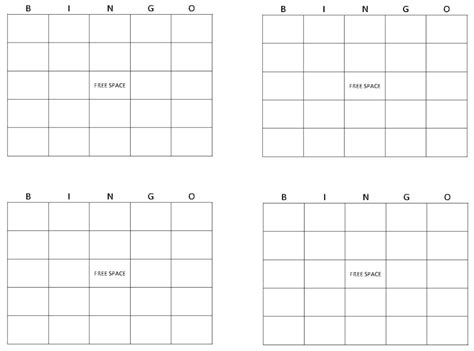 Blank Bingo Sheet Printable Crossword Puzzles Bingo Cards Forms