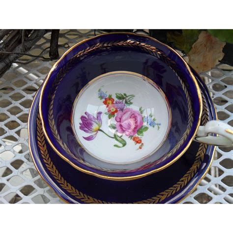 Translation dictionary english dictionary french english english french spanish english english spanish: Aynsley Footed Floral Cobalt Blue Gold/Gilt Teacup and ...