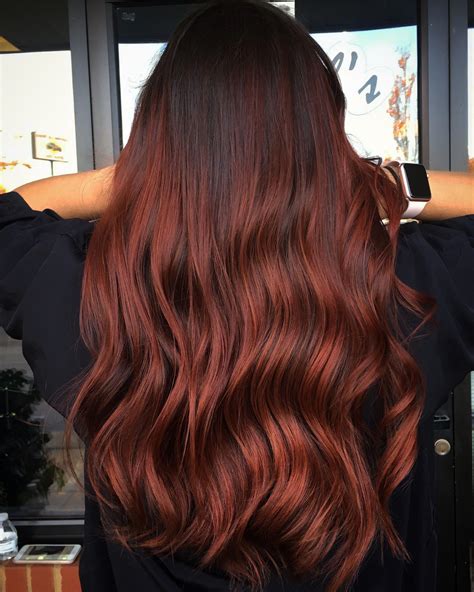 Red Balayage Deep Red Hair Color Instagram Jessqhair Redombre
