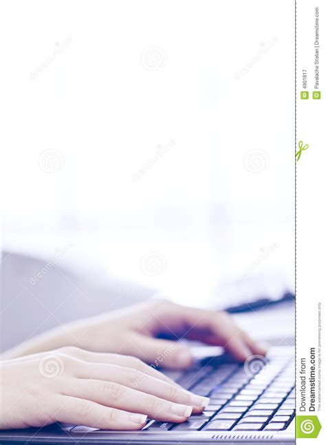 Hands Typing On Keyboard Stock Image Image Of Type Human 4901817