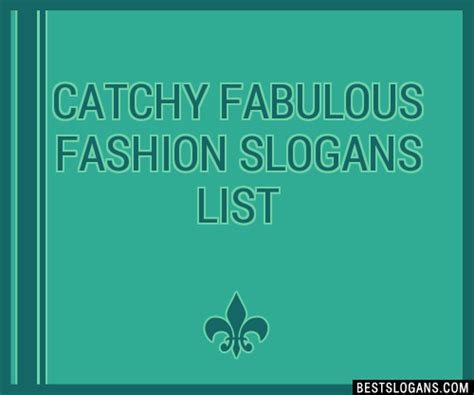 100 Catchy Fabulous Fashion Slogans 2024 Generator Phrases Taglines