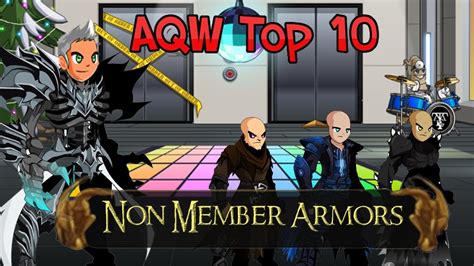 Aqw Top 10 Non Member Armors 2018 Youtube
