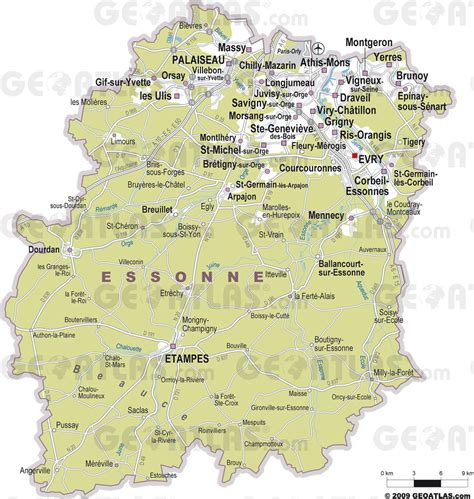 Le département de l'essonne représenté au beauvau de la sécurité. Carte de l'Essonne - Essonne carte des villes, communes ...