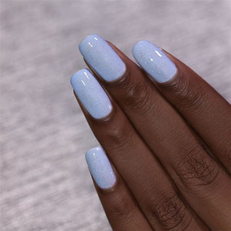 Carried Away Creamy Periwinkle Blue Holographic Jelly Nail Etsy