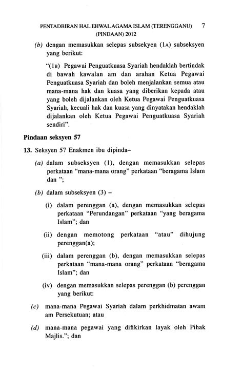 Enakmen ugama bukan islam (kawalan pengembangan di kalangan orang islam) selangor 1988 enakmen 1. Jabatan Hal Ehwal Agama Terengganu - Enakmen Pentadbiran ...