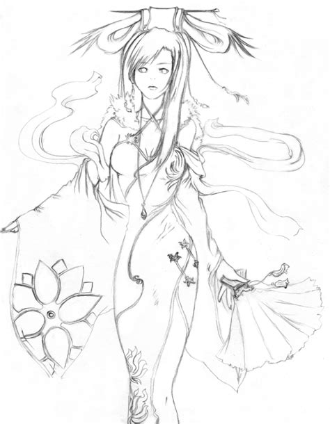 Sketch Female Anime Outline Jule Freedom