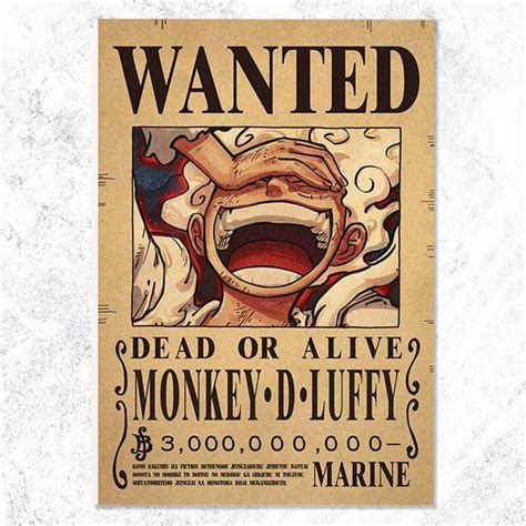New Edition One Piece Poster Billion Luffy One Piece Wanted Posters X Cm A Paper Size