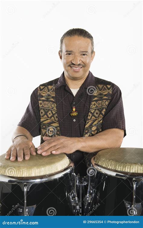 Hispanic Bongo Drum Player Stock Photo Image Of Adult 29665354