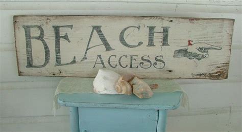 Vintage Beach Sign Reclaimed Wood By Castleandcottage On Etsy Vintage