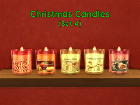The Sims Resource Waxsim Candles Christmas Set 4 Mesh Needed