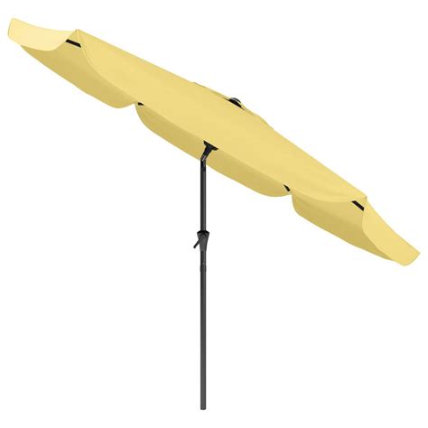 Corliving 10 Round Tilting Patio Umbrella In Yellow Nebraska