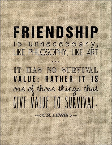 Cs Lewis Friendship Quote Typography Print Birthday T For
