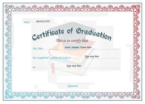 Graduate Certificate Template Free Word Templates