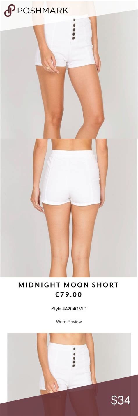 🍀high Waist White Shorts☘️ Exposed Button Fly Cropped Style White