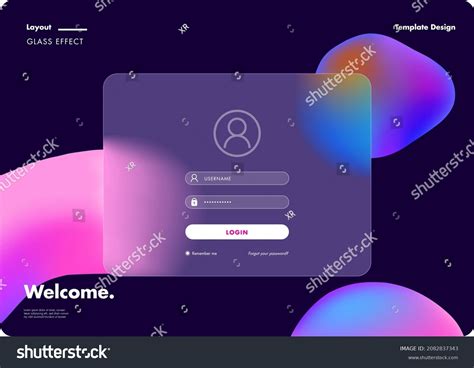 Login Sign Forms Colorful Gradient Swoosh Stock Vector Royalty Free