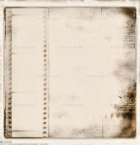 Vintage Sepia Faded Film Strip Frame Or Background Stock Photo