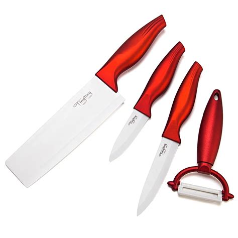 Tingting Ceramic Knife Set 3 Inch Paring 4 Inch Utility 6 Vegetable