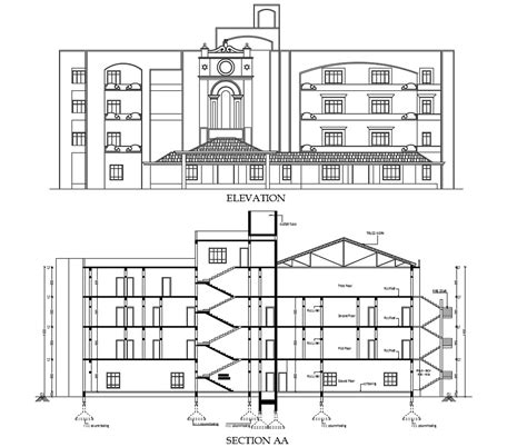 Building Elevation And Section Drawing Artofit