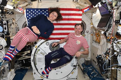Nasas Astronauts Aboard The International Space Station On 4 July 2019