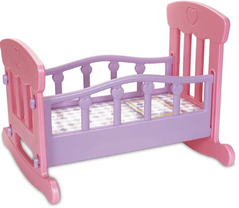 They have an unusual design and come with a canopy. Winner Toy Baby Basics Baby Doll Cradle