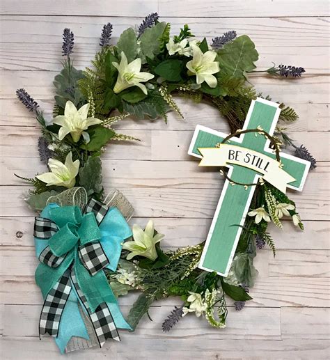 Farmhouse Easter Wreath Easter Wreath Easter Wreath with | Etsy in 2020 | Easter wreaths, Easter 