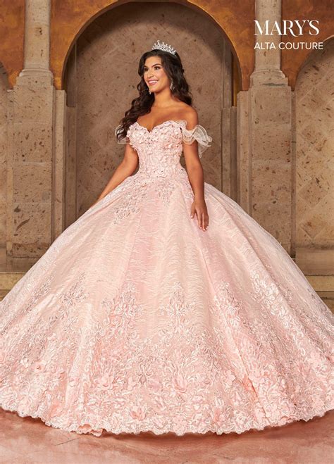 Off The Shoulder Lace Quinceañera Dress Mary S Bridal Mq3062 Quince Dresses Pretty
