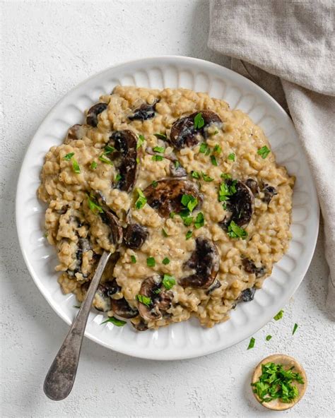 Creamy Brown Rice Risotto Plant Based On A Budget
