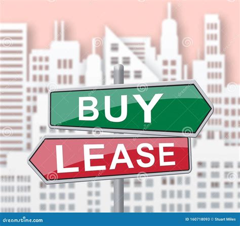Lease Versus Buy Icon Showing Pros And Cons Of Leasing 3d