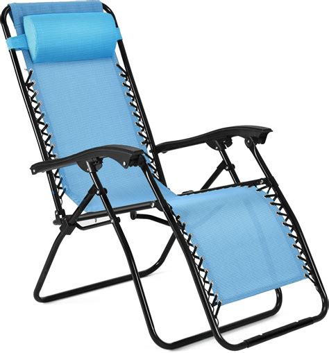 Flexzion Zero Gravity Chair Anti Gravity Outdoor Lounge Patio Folding Reclining Chair And