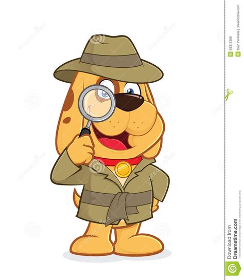 Detective dog stock vector. Illustration of police, character - 55315368