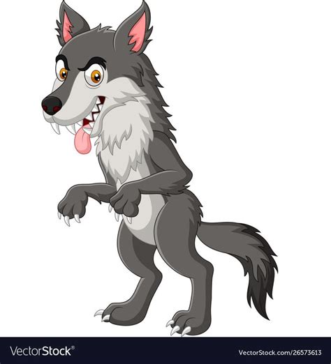 An Angry Wolf Standing On One Leg