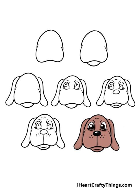 Dog Face Drawing How To Draw A Dog Face Step By Step