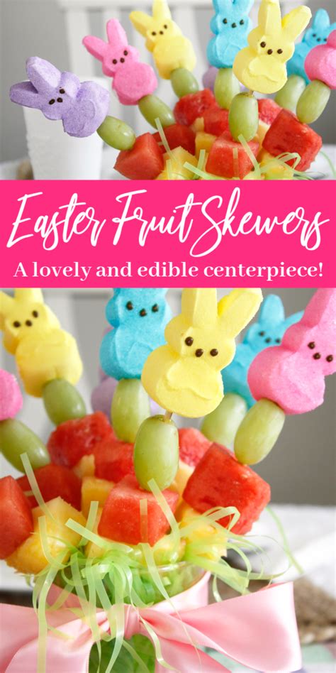 Easter Bunny Fruit Skewers In 2020 Easter Fruit Easter Bunny Fruit
