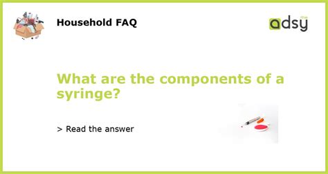 What Are The Components Of A Syringe