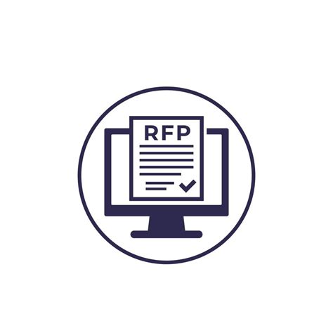 Rfp Request For Proposal Icon On White 7170088 Vector Art At Vecteezy