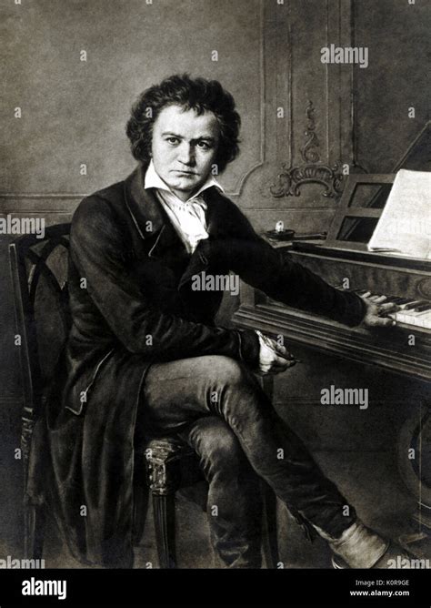 Ludwig Van Beethoven Am Klavier Deutscher Komponist 17 Dezember 1770