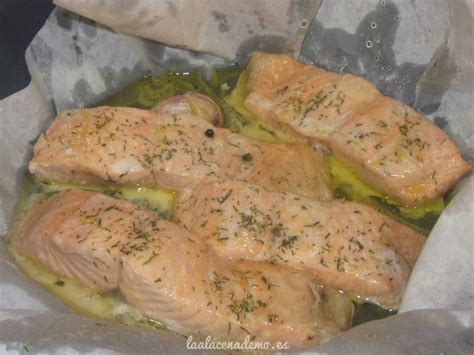 El alimento empleado en esta técnica suele ser de consistencia blanda: Salmón en papillote Thermomix - La Alacena de MO