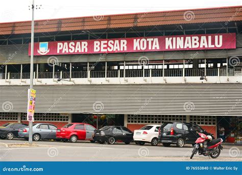 Pasar Besar Kota Kinabalu Facade In Malaysia Editorial Image Image Of