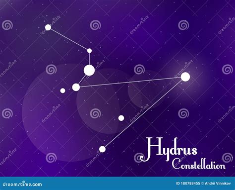 Hydrus Constellation Starry Night Sky Cluster Of Stars Galaxy Deep