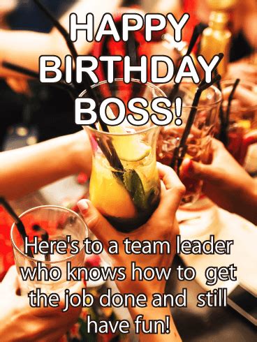Funny birthday wishes for boss. Here's to You! Happy Birthday Wishes Card for Boss ...