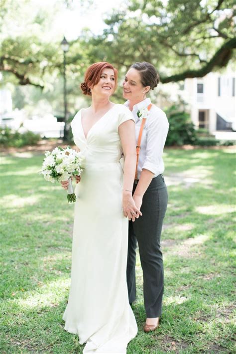 Roses, carnations, hydrangeas, peonies, greenery, orhids, lilies Savannah Square wedding | Equally Wed - LGBTQ Weddings