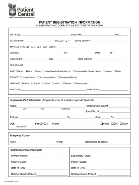 Patient Registration Form Fill Out And Sign Online Dochub