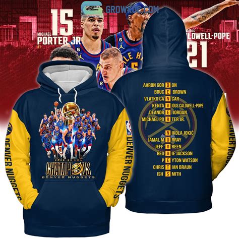 Nba Denver Nuggets Navy 2023 Champions Pullover Hoodie