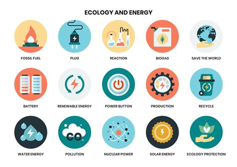 Energy Icons Set For Business 657016 Vector Art At Vecteezy