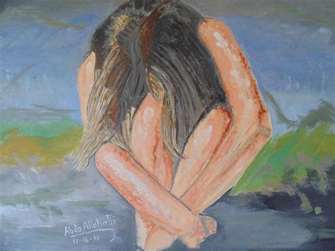 Select from premium sad woman painting of the highest quality. Sad Girl Painting by Abdo Allahabi