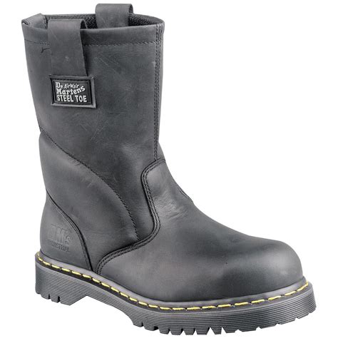 Mens Dr Martens™ 10 Industrial Greasy Steel Toe Wellington Boots