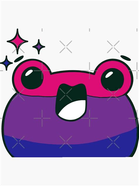 subtle bisexual flag pride frog bisexual frog sticker for sale by