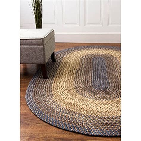 Super Area Rugs Hartford Braided Rug Made In Usa Blue Lake4 X 6