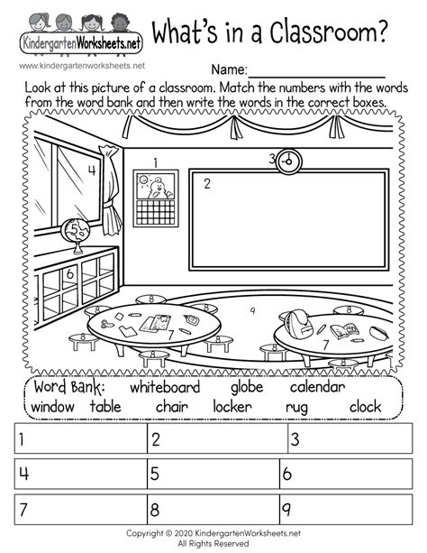 Classroom Objects Worksheet Free Printable Digital And Pdf
