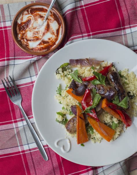 You could also serve with some fresh cilantro/coriander and/or plain yogurt. Spiced Sausages with Harissa Couscous - Food & Fitness Always